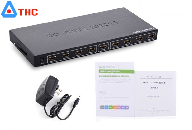 Bộ chia hdmi 1 ra 8 Ugreen,Bộ chia hdmi 8 cổng